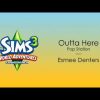 Esmée Denters in De Sims 3 Wereldavonturen met ‘Outta Here’, in het Simlish: ‘Gobay yama doh’