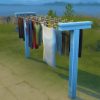 Animatie van de waslijn in De Sims 4 Wasgoed Accessoires